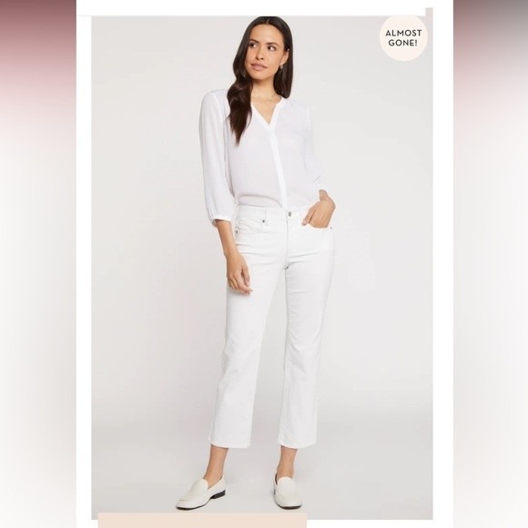 NYDJ Cropped Marilyn Straight Jeans Size 00P. - Picture 1 of 11